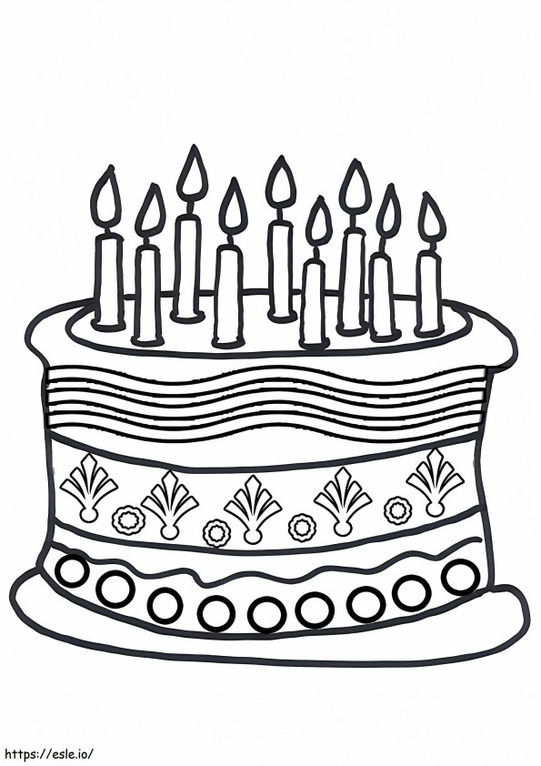 Cake illustratns coloring pages