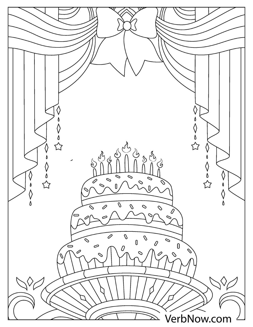 Free birthday coloring pages book for download printable pdf