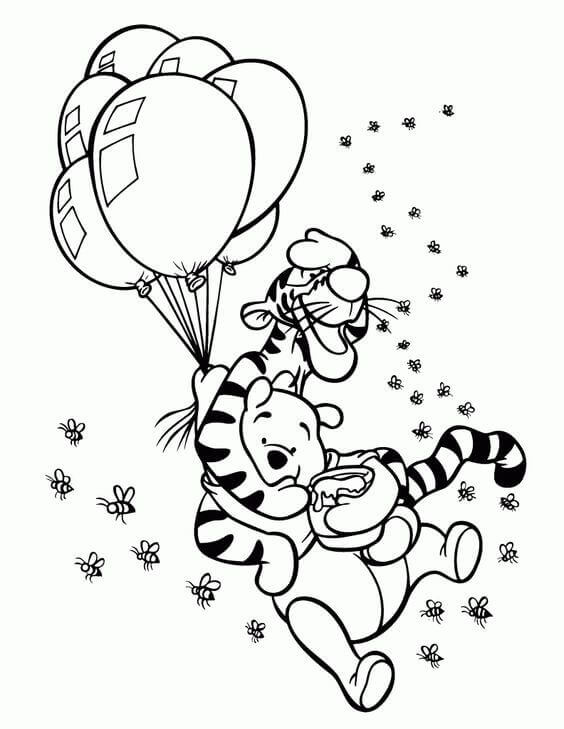 Coloring pages pooh and tigger coloring page