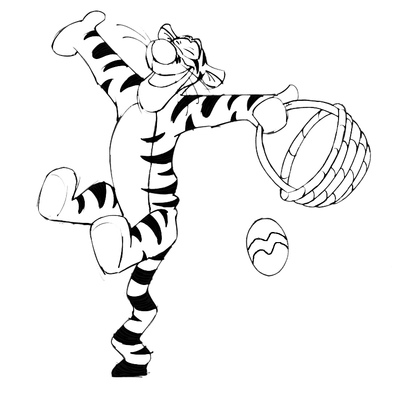 Winnie the pooh tigger easter basket coloring page â printables for kids â free word search puzzles coloring pages and other activities
