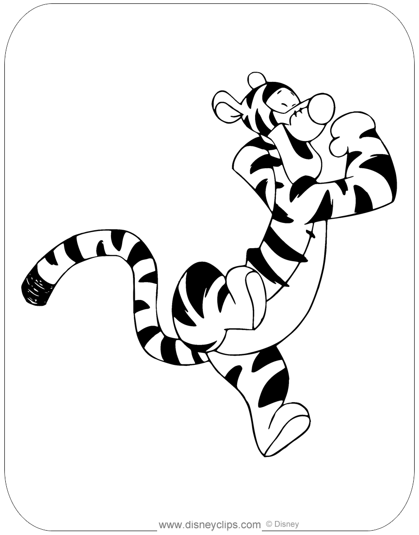 Printable tigger coloring pages
