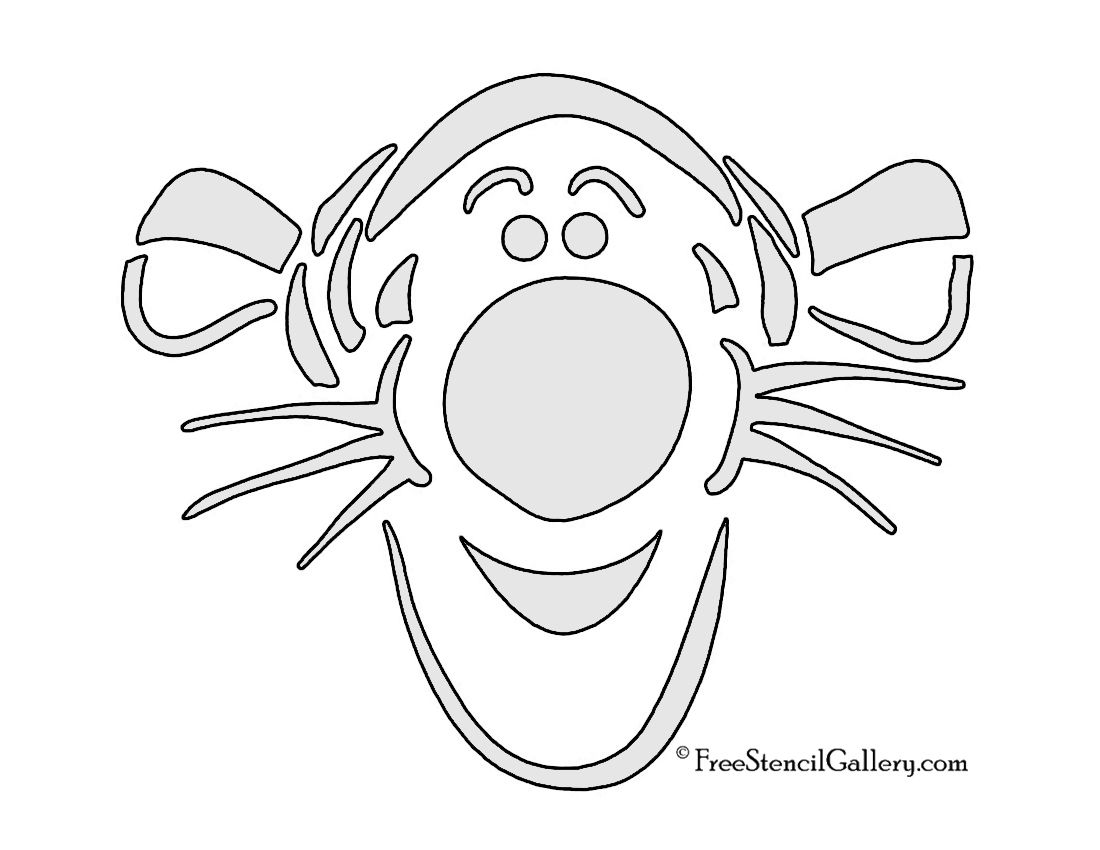Tigger stencil halloween pumpkin carving stencils pumpkin carving template printable disney stencils