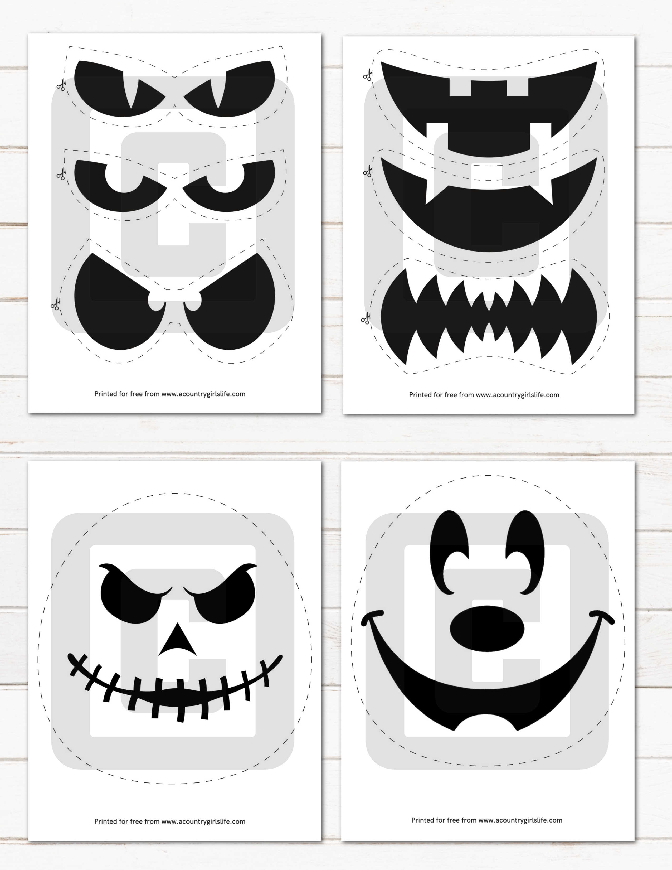 Easy free printable pumpkin carving stencils