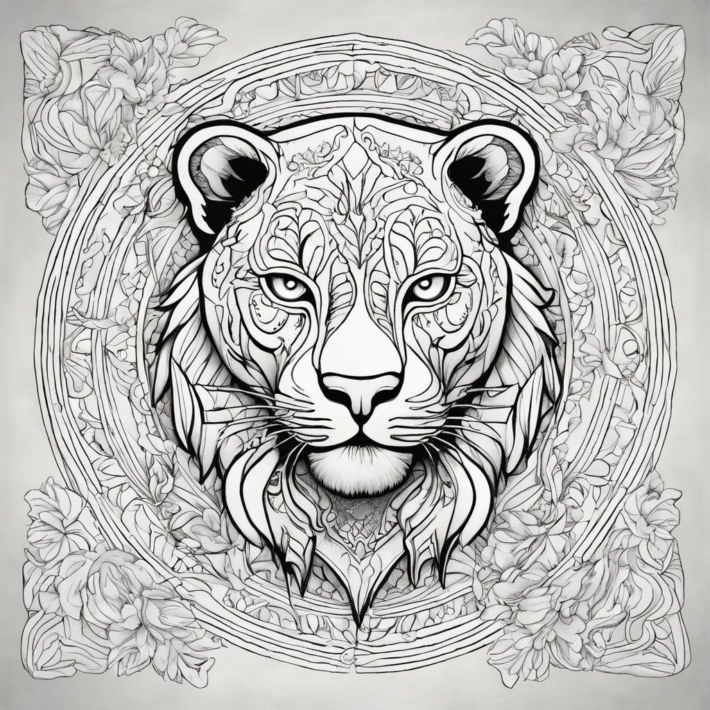 New image for tiger black and white tattoo shape