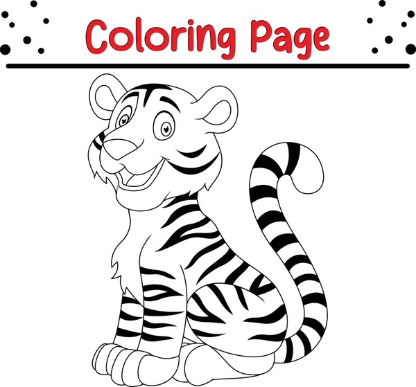 Thousand coloring page tiger royalty
