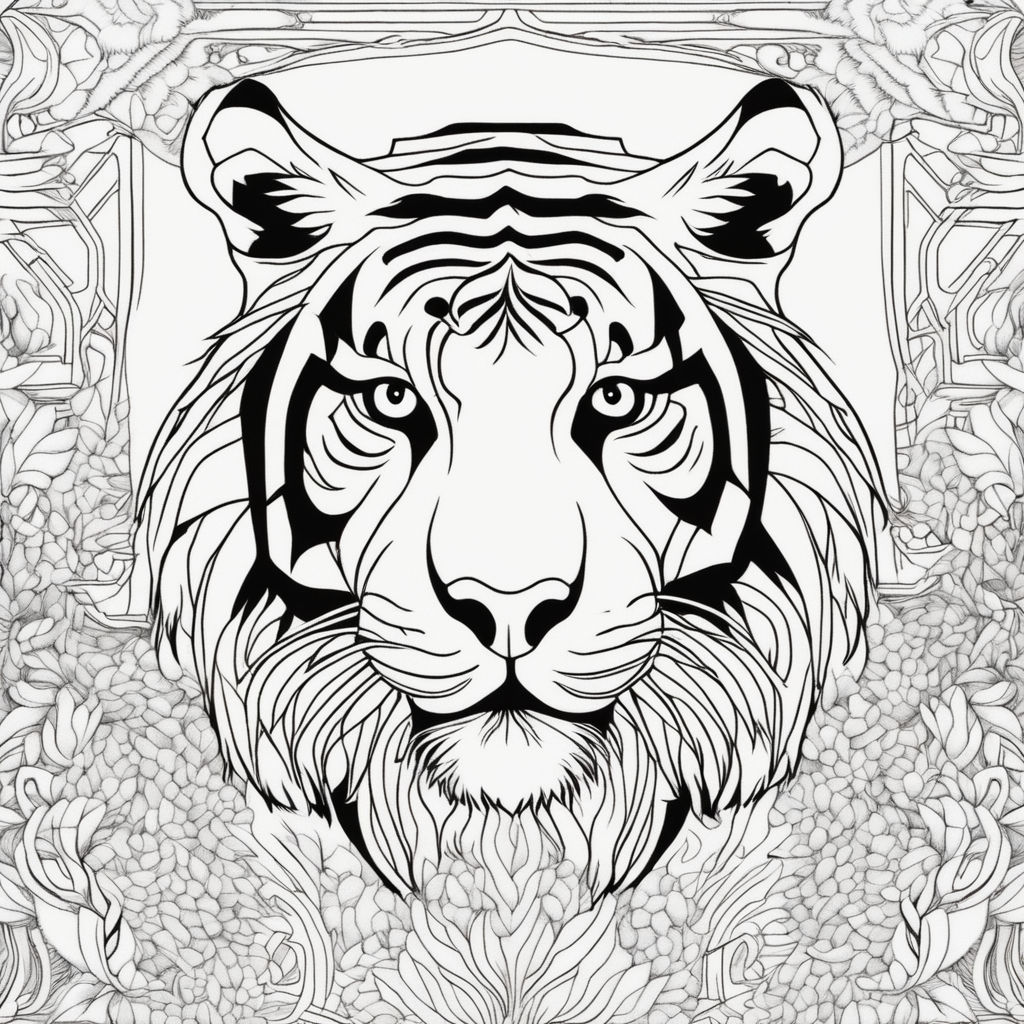 New image for tiger black and white tattoo shape