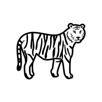 Page cartoon tiger coloring images