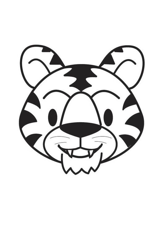 Coloriage tãªte de tigre