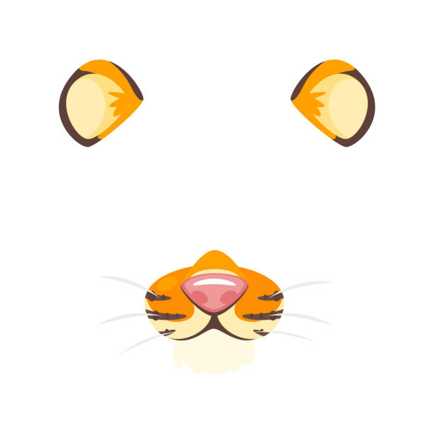 Tiger ears stock illustrations royalty