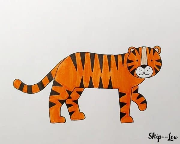 Tiger drawing skip to my lou