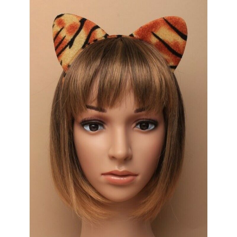 Acolchado suave piel patrãn orejas de gato alicia diadema para disfraz tigre