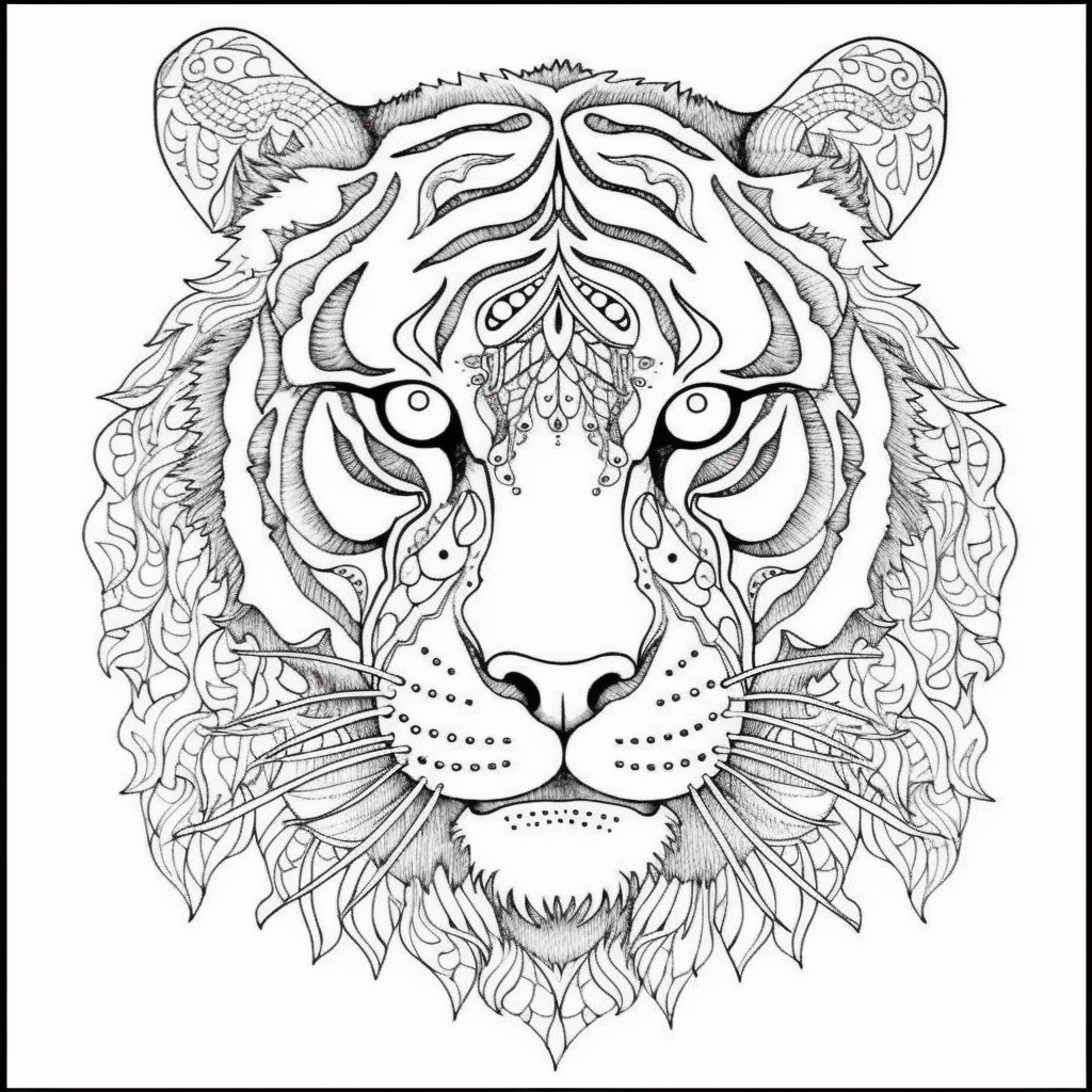 Tigers coloring page