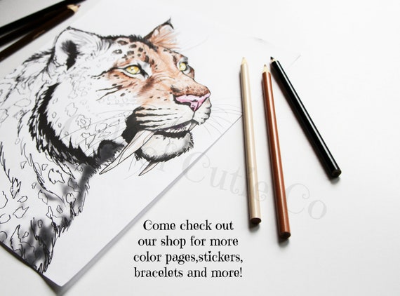 Pãgina para colorear tigre diente sable pãginas de color animal