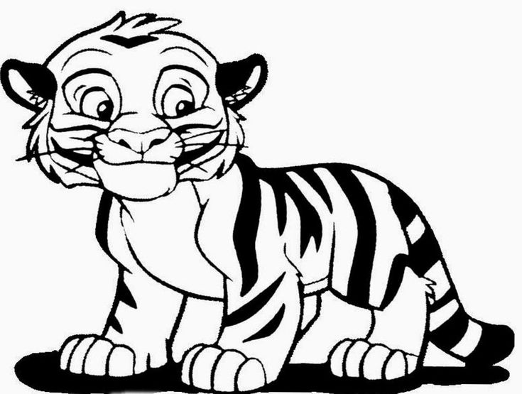 Tigr infantil para colorear hd dibujoswikicom cartoon coloring pag animal coloring pag cute coloring pag