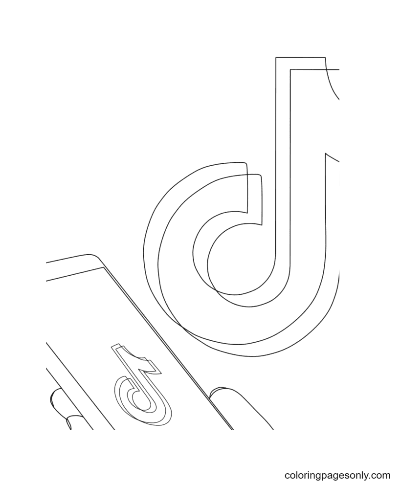 Tiktok coloring pages