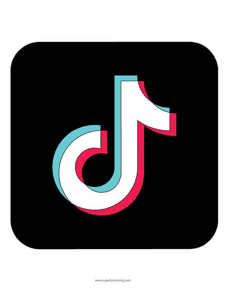 Tiktok coloring page