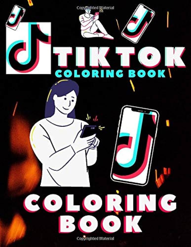 Tik tok coloring book fun coloring pages trendy in tiktok high flower arts books