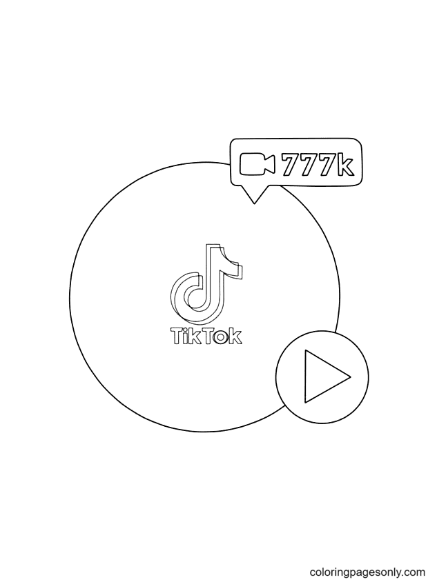 Tiktok coloring pages