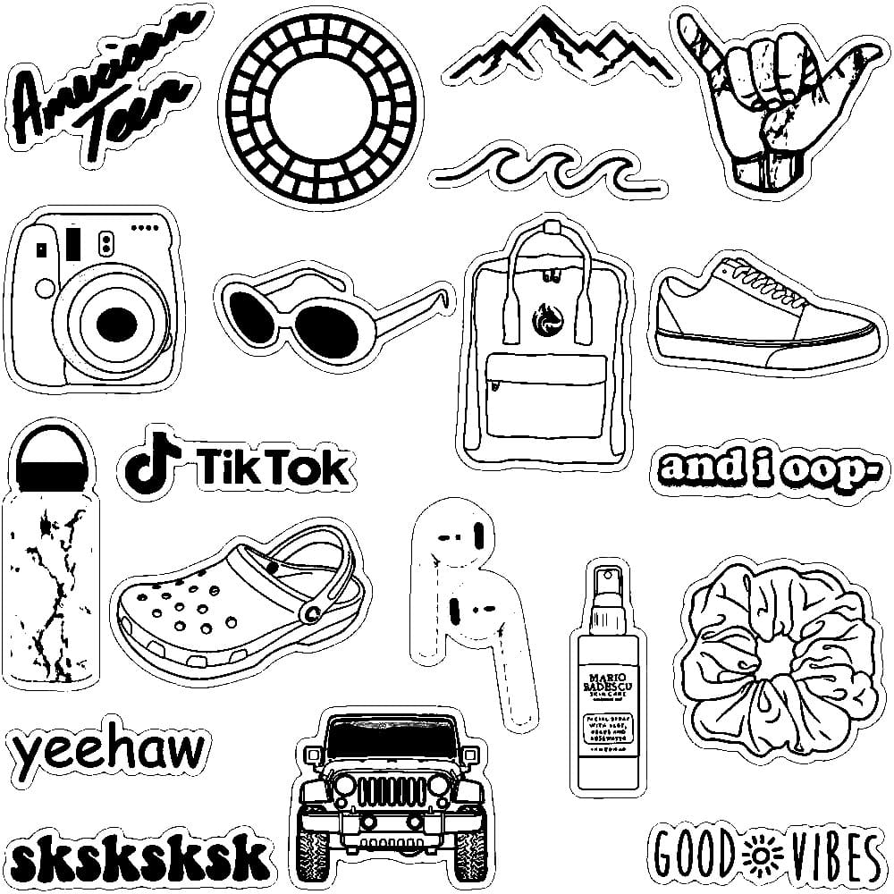 Aesthetics coloring pages