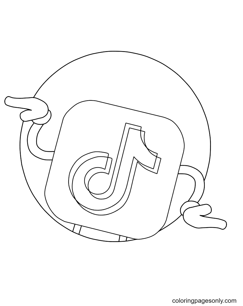 Tiktok coloring pages printable for free download