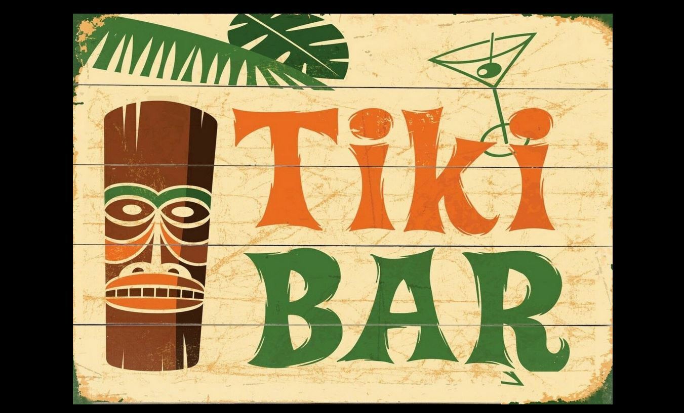 Tiki bar sign x photo beach decor wall photo decoration liquor beer bar x