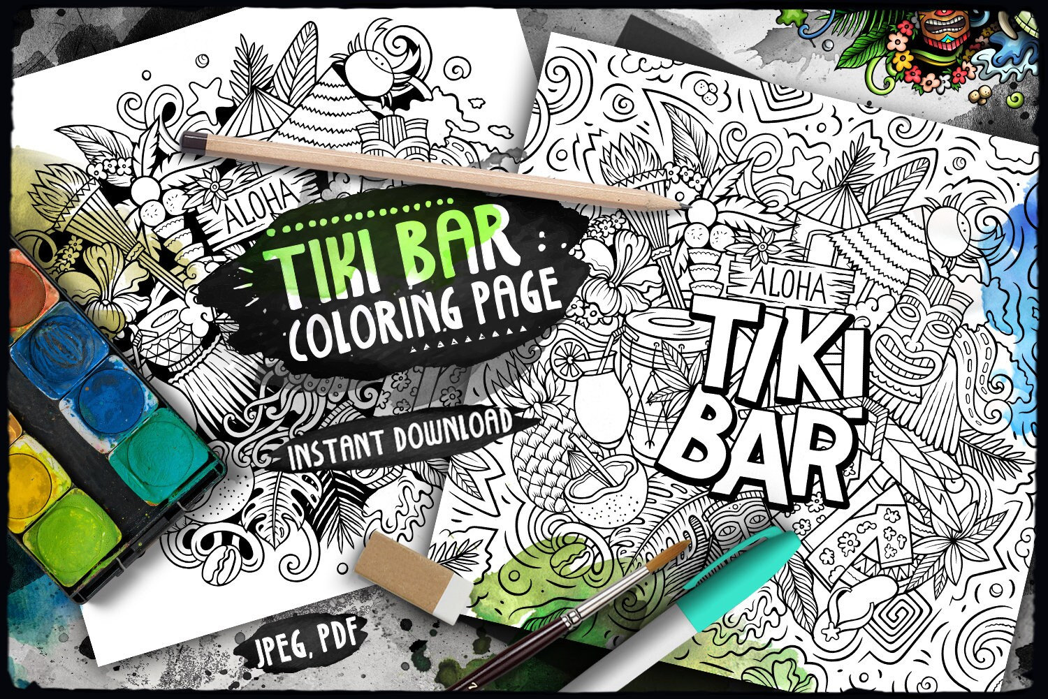 Tiki bar printables