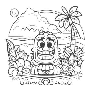 Hawaii coloring book png transparent images free download vector files
