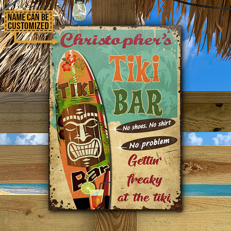 Personalized tiki bar customized classic metal signs