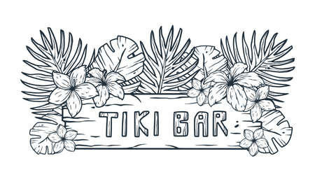 Tiki bar logo stock illustrations cliparts and royalty free tiki bar logo vectors