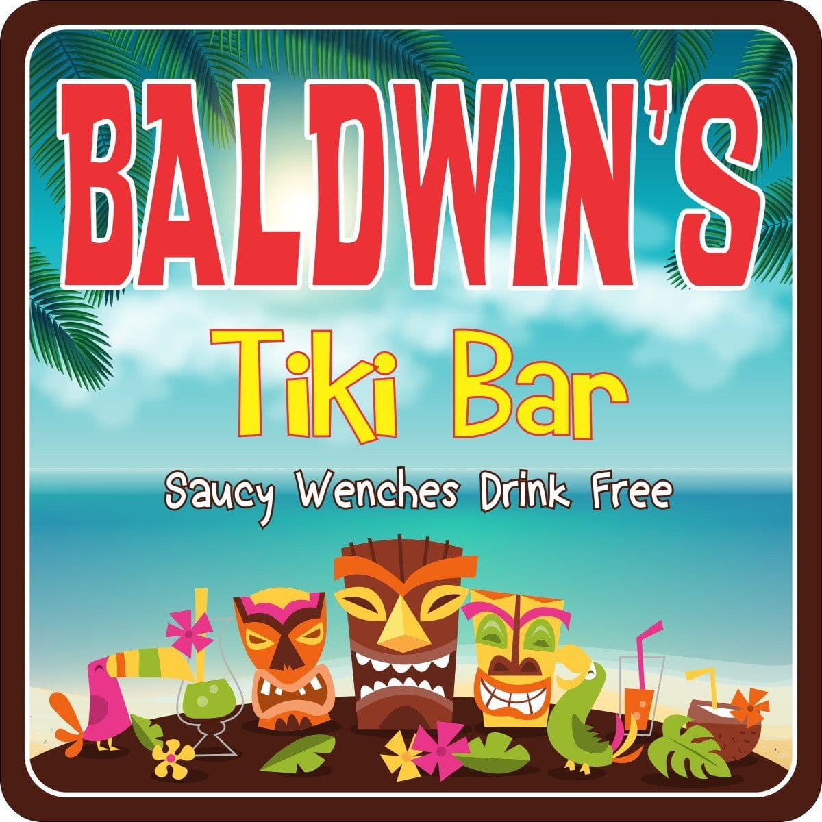 Tiki bar signs personalized signs fun sign factory fun sign factory
