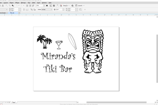 Tiki bar sign steps with pictures