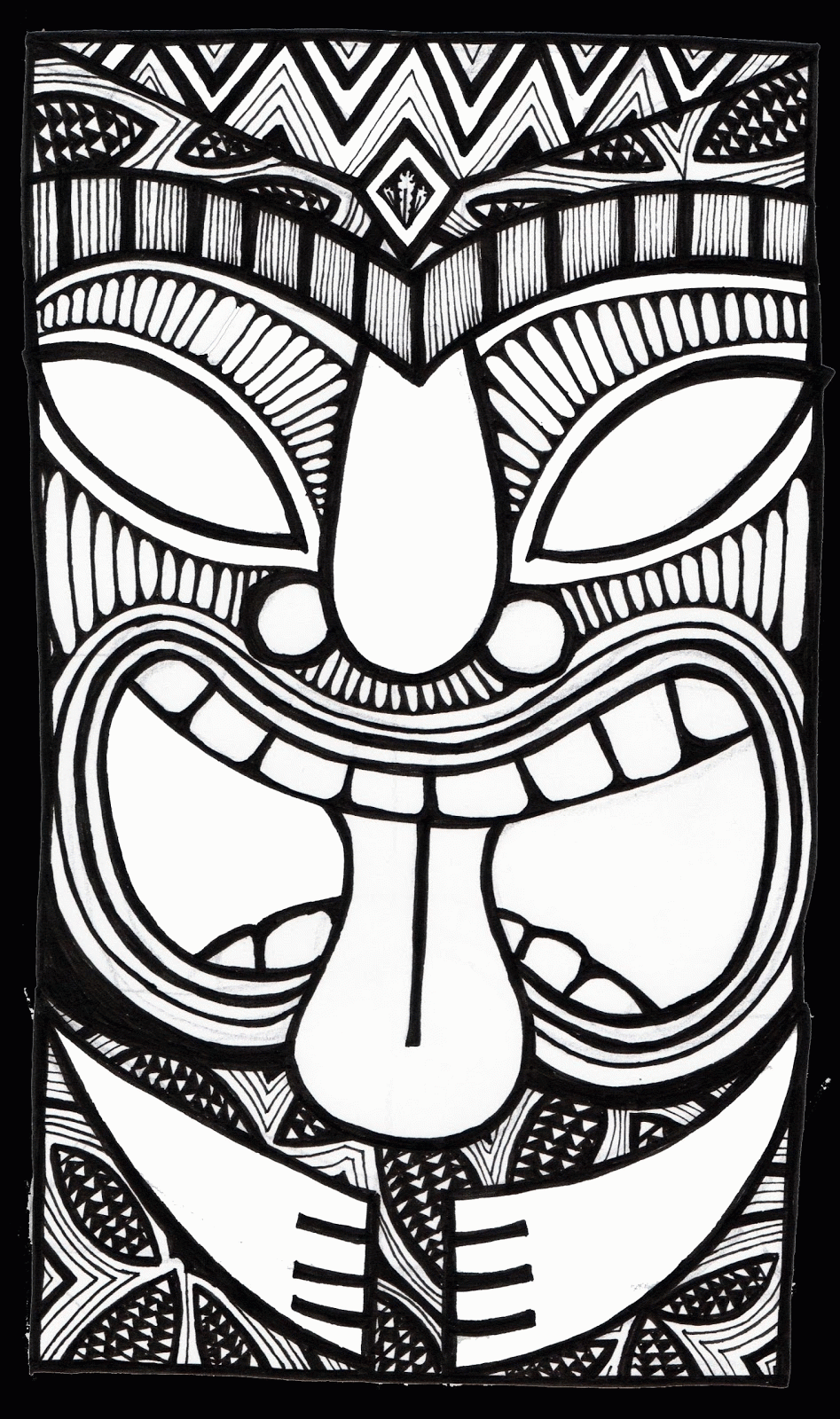 Draw a easy tiki