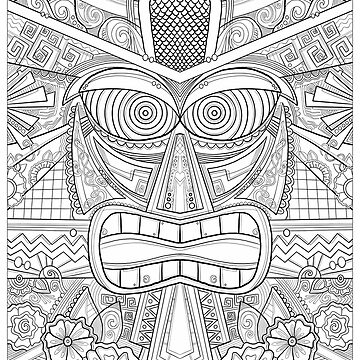 Tiki coloring art