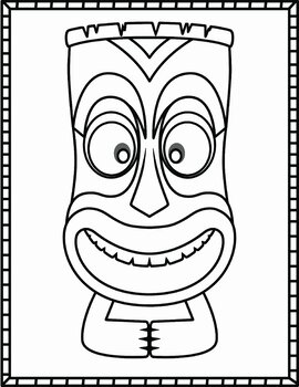 Tiki coloring pages