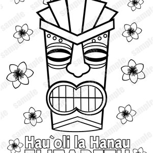 Tiki coloring page