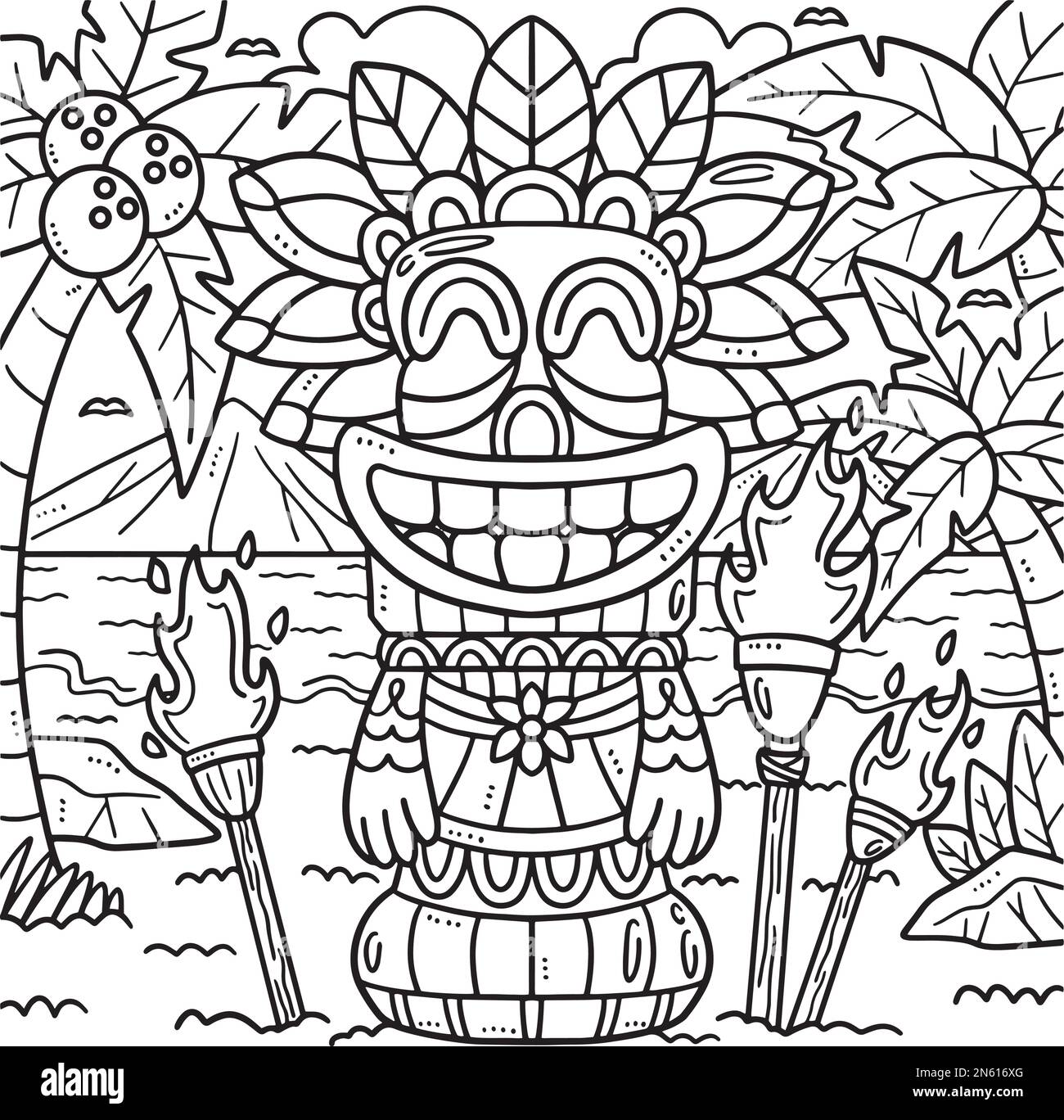 Tiki black and white stock photos images