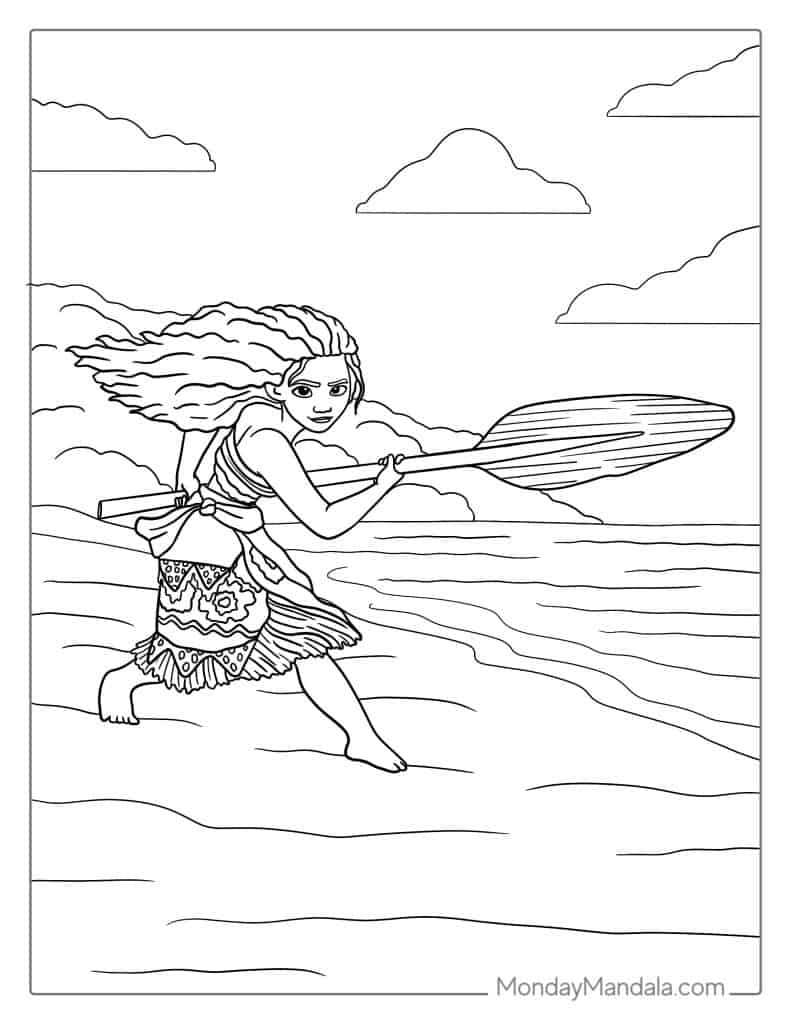 Moana coloring pages free pdf printables