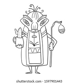 Tiki character over royalty