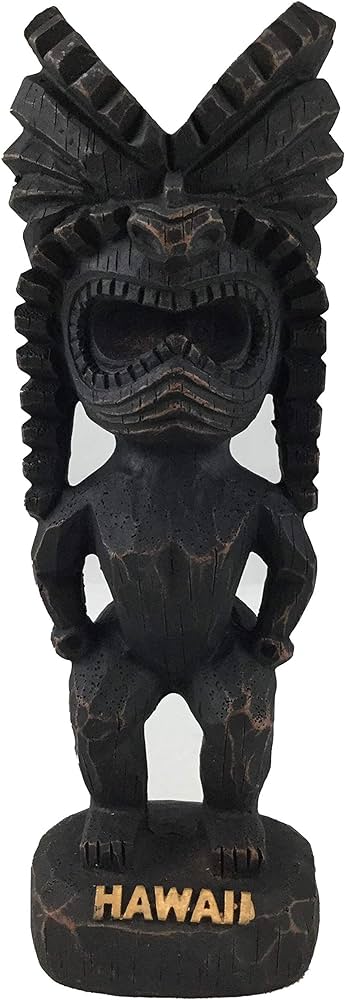 Kc hawaii ku god tiki figurine inch home kitchen