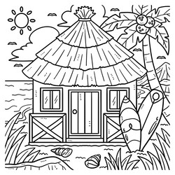 Hut for colouring vector images