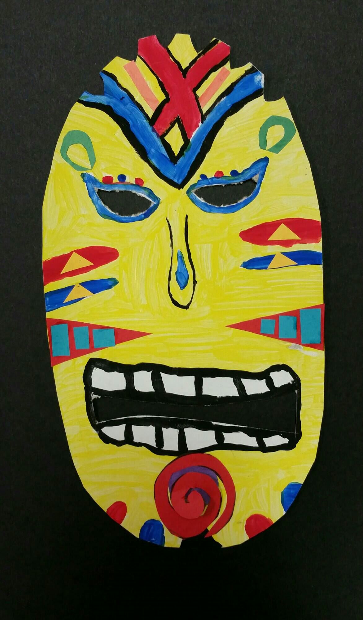 Keep calm and crayon primary color tiki tiki masks