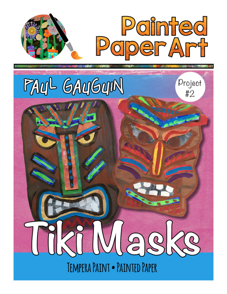 Tahitian tiki masks â painted paper art