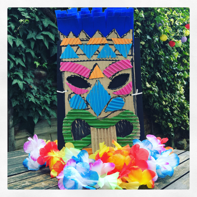 Captain cookie crafts â make your own hawaiian tiki masks â happy monkey drinks
