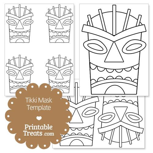 Tiki mask templates ideas tiki mask tiki tiki party
