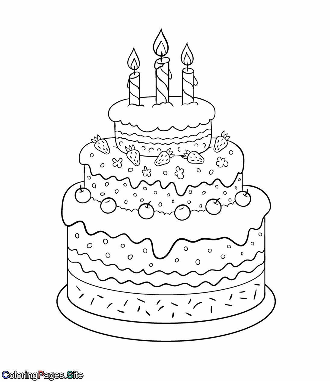 Happy birthday party cake coloring page ad happy birthday coloring pages birthday coloring pages happy birthday drawings