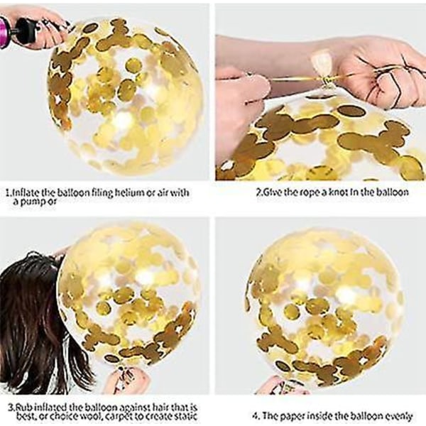 Tillykke med fãdselsdagen banner bunting guld konfetti balloner bfe
