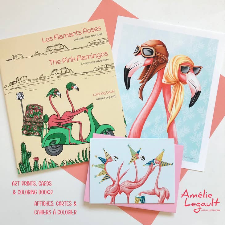 Flamingoer tillykke med fãdselsdagen kort flamingo fest flamingo