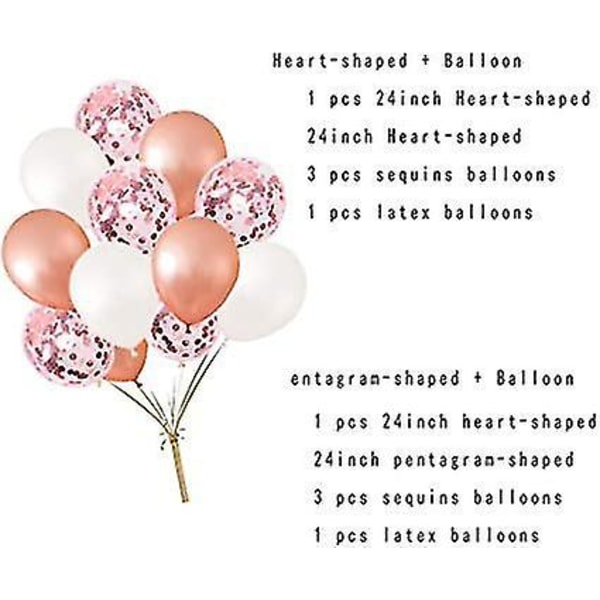 Fãdselsdagsfest dekoration piger rose gold supplies tillykke med fãdselsdagen be