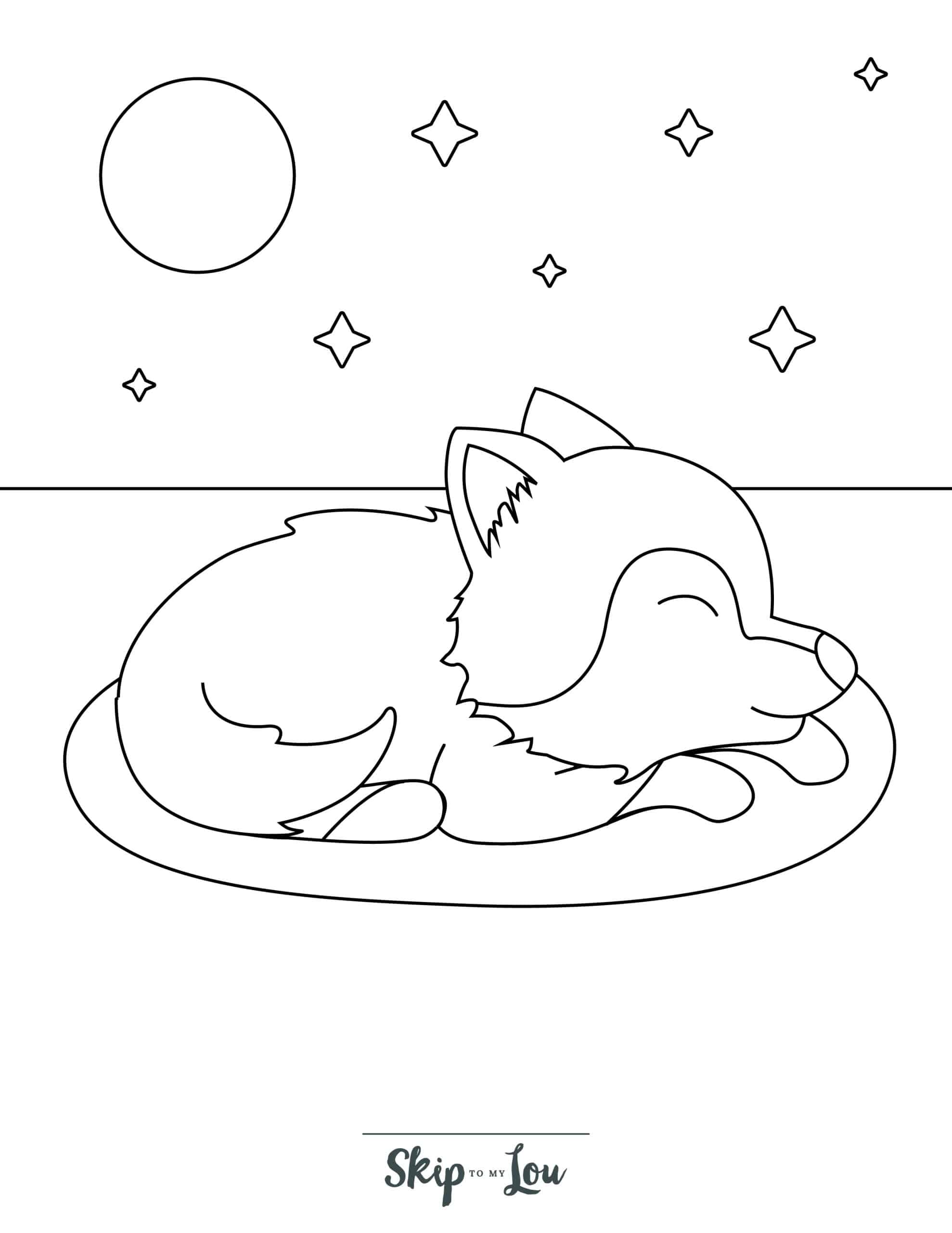 Free printable wolf coloring pages for kids skip to my lou