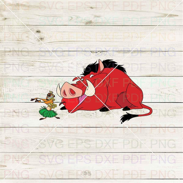 Timon and pumbaa the lion king svg dxf eps pdf png cric